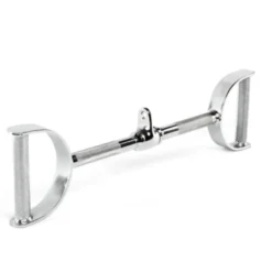 Barre de tirage dorsaux 60 cm avec poignées pour exercices rowing à la poulie