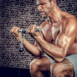 Barre de tirage droite 50 cm triceps / biceps à la poulie