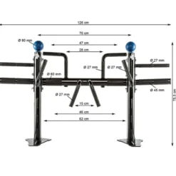 Barre de traction ATX pro à fixation murale capacité de charge 350 kg