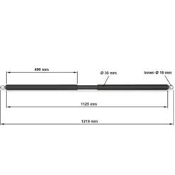Barre de traction de 16 mm de diamètre avec œillets universels - Option compatible avec la station ATX Cross Trainer