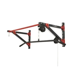 Barre de traction murale avec support pour sac de boxe et système à poulie - Home gym
