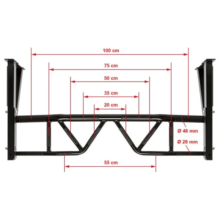 Barre de traction murale multi-grip ATX charge maximale 350 kg