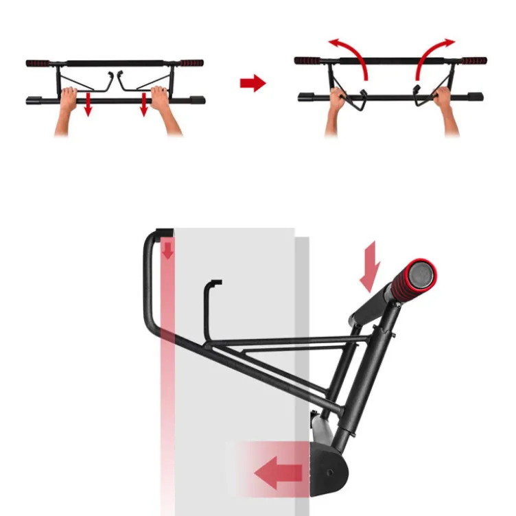 Barre de traction porte pour entraînement de musculation à la maison