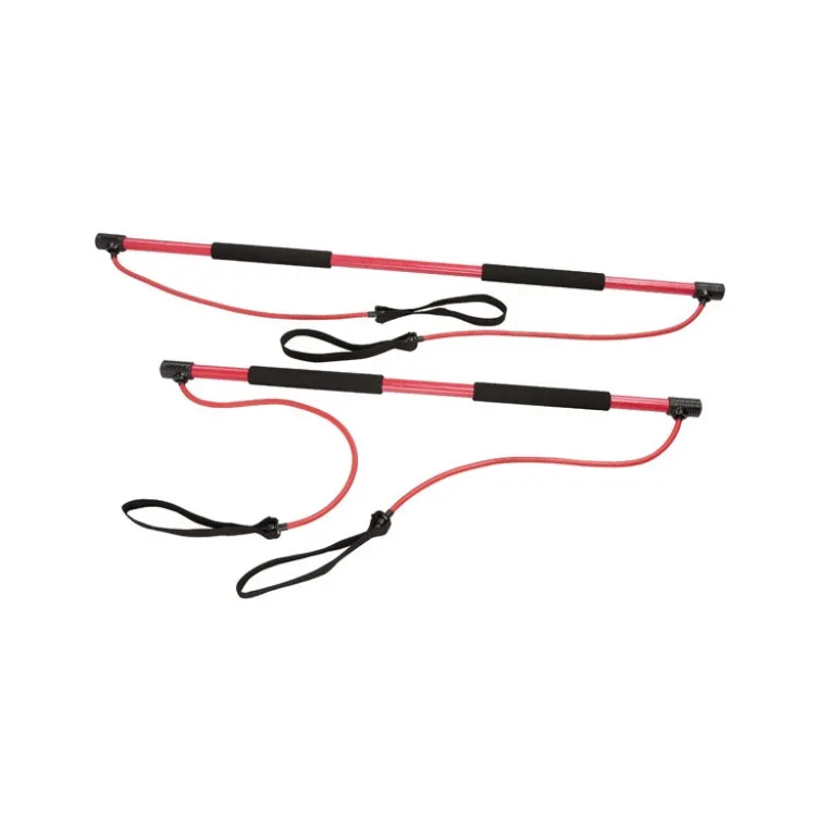 Barre d'exercice polyvalente avec bandes de résistance - 130 cm