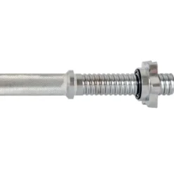 Barre d'haltère courte filetée en acier chromé - 40 cm / 30 mm