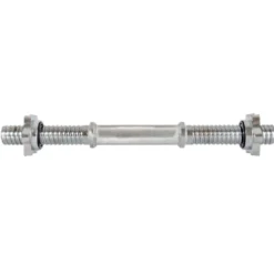 Barre d'haltère courte filetée en acier chromé - 40 cm / 30 mm