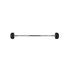 Barre d'haltère droite caoutchoutée 15 kg pour salle ou home-gym