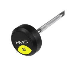 Barre d'haltère droite préchargée monobloc 35 kg pour training de musculation