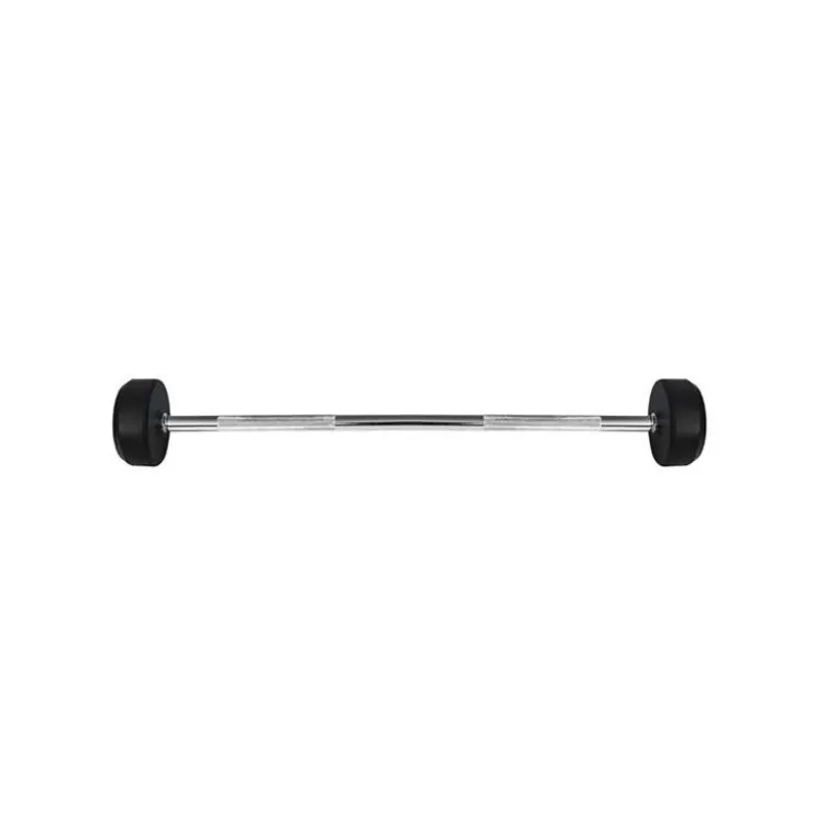 Barre d'haltère droite préchargée monobloc 35 kg pour training de musculation