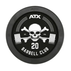Barre d'haltère pré-chargée de type SZ de qualité professionnelle - 10 à 50 kg avec logo ATX Barbell Club