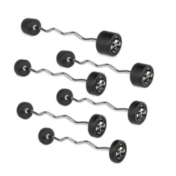 Barre d'haltère pré-chargée de type SZ de qualité professionnelle - 10 à 50 kg avec logo ATX Barbell Club