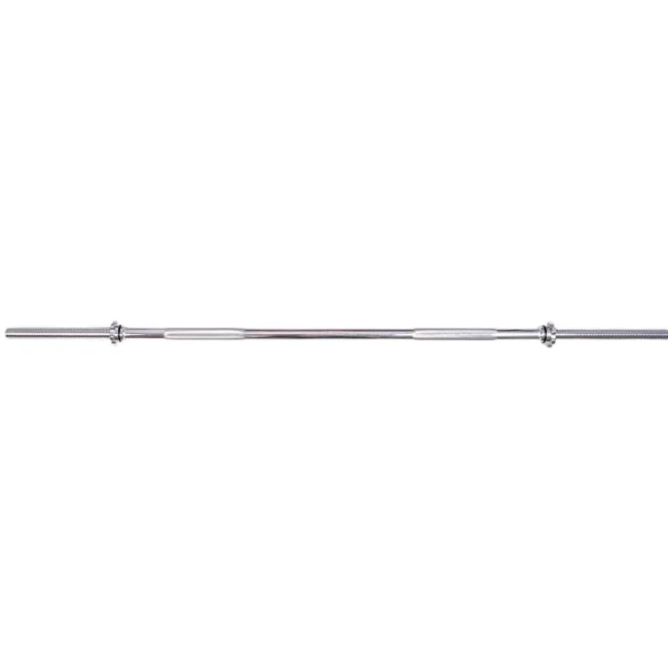 Barre d’haltérophilie 160 cm avec capacité Max 200 kg - Barre droite de musculation avec poignées antidérapantes moletées