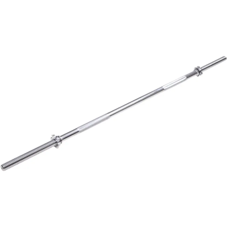Barre d’haltérophilie 160 cm avec capacité Max 200 kg - Barre droite de musculation avec poignées antidérapantes moletées