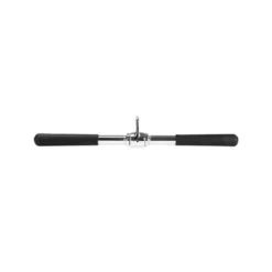 Barre droite de tirage pour biceps/triceps avec poignées en caoutchouc