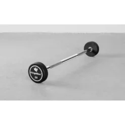 Barre droite d'haltère monobloc préchargée 10 kg à 50 kg Kingsbox pour professionnels et particuliers