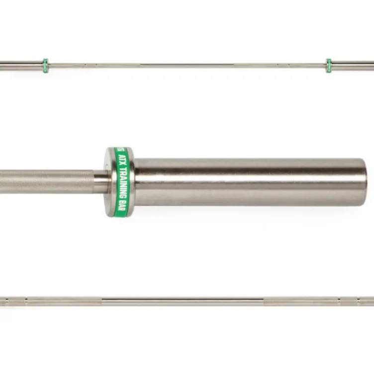 Barre droite olympique avec logo ATX vert 170 cm capacité de charge 400 kg