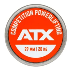 Barre droite olympique avec logo ATX orange de 220 cm avec capacité de charge 800 kg
