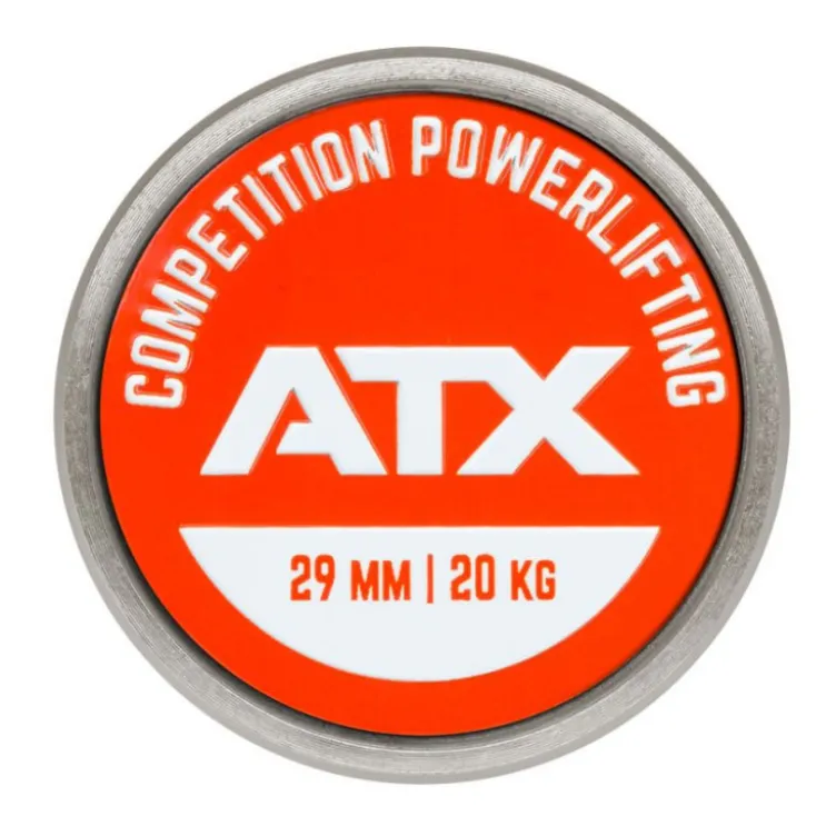 Barre droite olympique avec logo ATX orange de 220 cm avec capacité de charge 800 kg