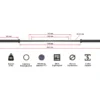 Barre droite olympique avec logo ATX Black Mamba de 220 cm capacité de charge de 700 kg