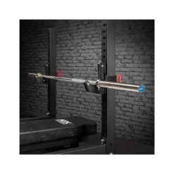 Barre droite olympique avec logo bleu haut de gamme 220 cm avec capacité de 600 kg