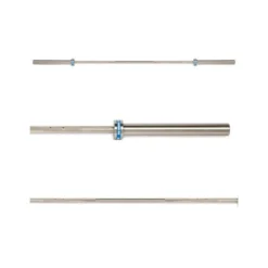 Barre droite olympique chromée longueur 220 cm avec charge maximale400 kg