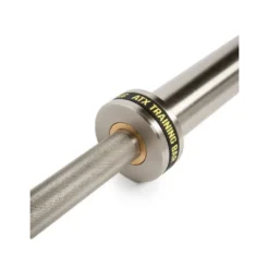 Barre droite olympique 220 cm avec logo ATX jaune capacité de charge 500 kg