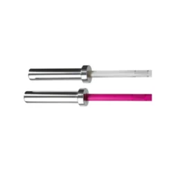 Barre droite olympique de musculation de 183 cm couleur chromée ou couleur rose