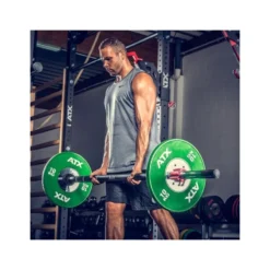 Barre droite olympique de musculation professionnelle ATX de 210 cm avec une capacité de 350 kg