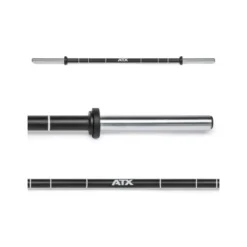 Barre droite olympique de musculation professionnelle ATX de 210 cm avec une capacité de 350 kg
