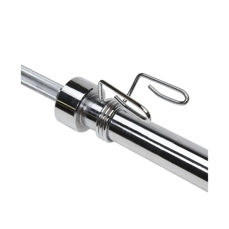 Barre droite olympique diamètre de chargement 50 mm - ambidextre et verrous à ressort