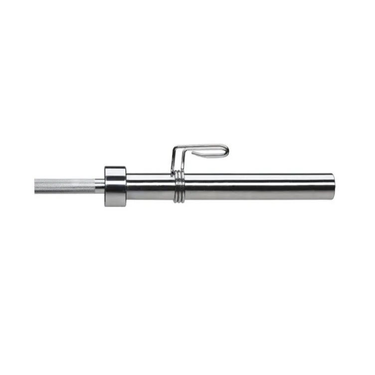 Barre droite olympique diamètre de chargement 50 mm - ambidextre et verrous à ressort