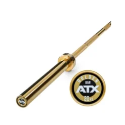Barre droite olympique à préhension moletée en OR 220 cm - Gold Bar ATX