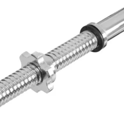 Barre droite standard en acier chromé 220 cm avec capacité de charge de 200 kg pour entraînements de musculation