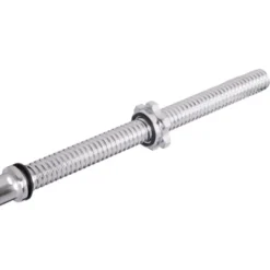 Barre droite standard en acier chromé 220 cm avec capacité de charge de 200 kg pour entraînements de musculation