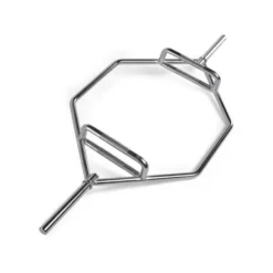 Barre Hexagonale de musculation chromée pour disques de 30 mm de diamètre