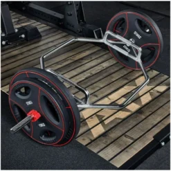 Barre Hexagonale de musculation chromée pour disques de 30 mm de diamètre