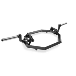Barre hexagonale multiprises Strongman avec poignées rotatives