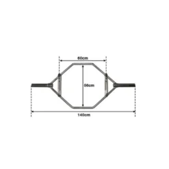 Barre hexagonale Trap bar professionnelle chromée - entraînements home-gym