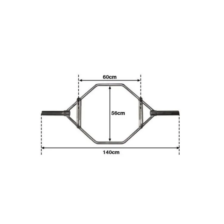 Barre hexagonale Trap bar professionnelle chromée - entraînements home-gym