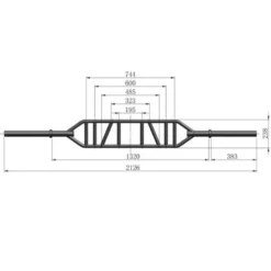 Barre multigrip olympique de marque Titanium Strength 212 cm - Charge maximale de 454 kg