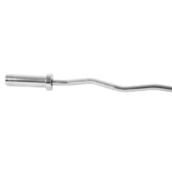 Barre olympique curl en acier chromé et rainures anti dérapantes -120 cm