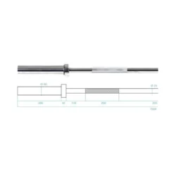Barre olympique de musculation 150 cm capacité de charge 200 kg