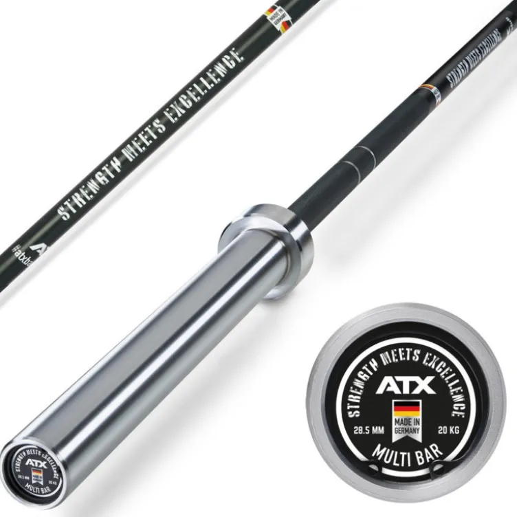 Barre olympique de weightlifting ATX de 220 cm avec capacité de charge 900 kg