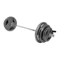 Barre olympique et son kit de poids de 100 kg
