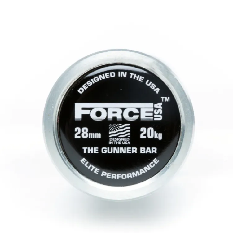 Barre olympique The Gunner Force USA - Barre droite de musculation 220 cm avec moletage IPF et IWF 680 kg maximum