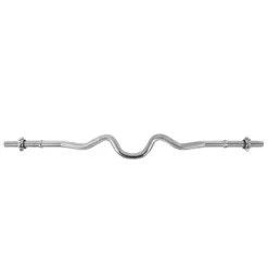 Barre polyvalente curl d'haltérophilie en acier - 120 cm / 30 mm