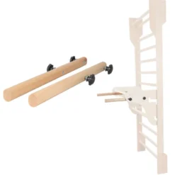 Barres de dips pour espaliers avec barre de traction - Accessoire dips home gym max 150 kg
