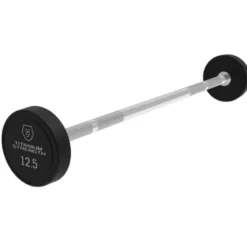 Barres d'haltères droites Pré-chargées de 12,5 à 45 kg pour la musculation - Barres monoblocs Titanium Strength SFB