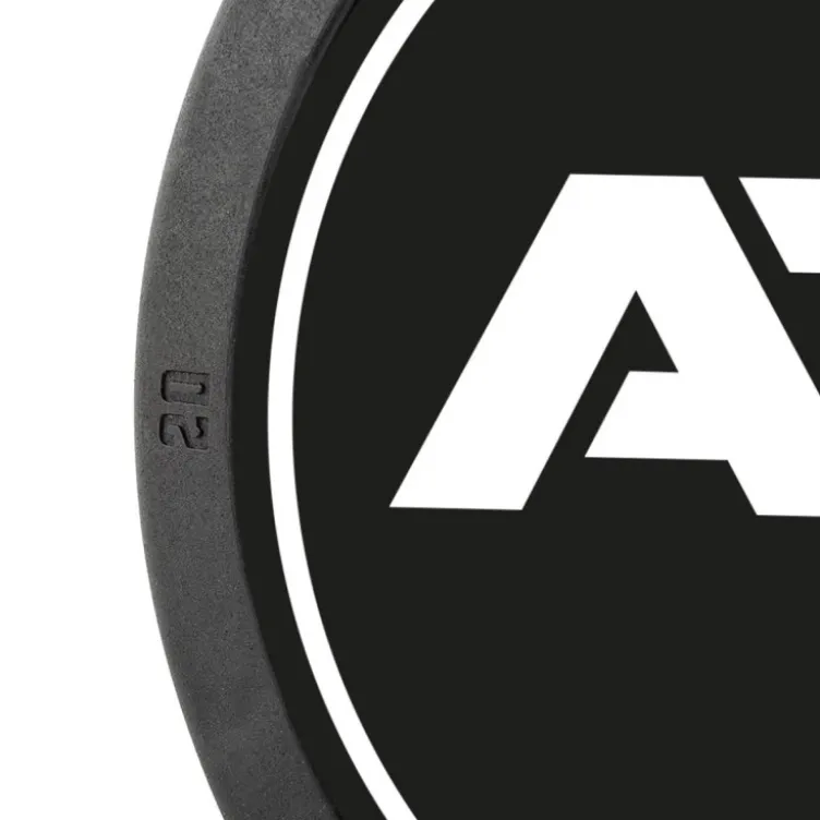 Barres d'haltères droites préchargées de 10 à 50 kg design ATX en acier avec revêtement en caoutchouc robuste