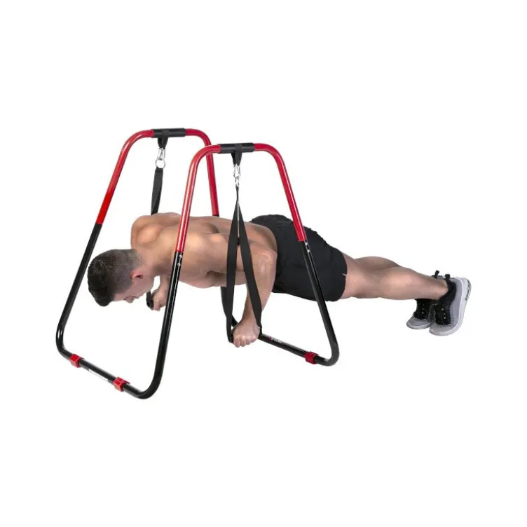 Barres parallèles avec sangles et poignée pour trainings de sport - 94 cm de hauteur